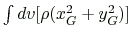 $ \int{dv}[\rho(x_G^2+y_G^2)]$